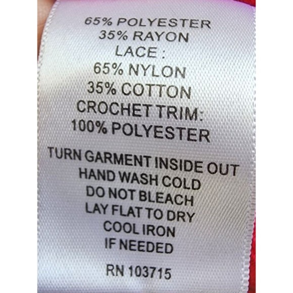 Dark Pink Lace Oversized Top Boho Hippie Chic Size 1X Valerie Stevens - Picture 7 of 7